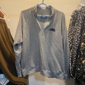 Roots Grey quarter zip sweater